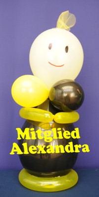 Alexandra, Mitglied der Gewerkschaft der Luftballons